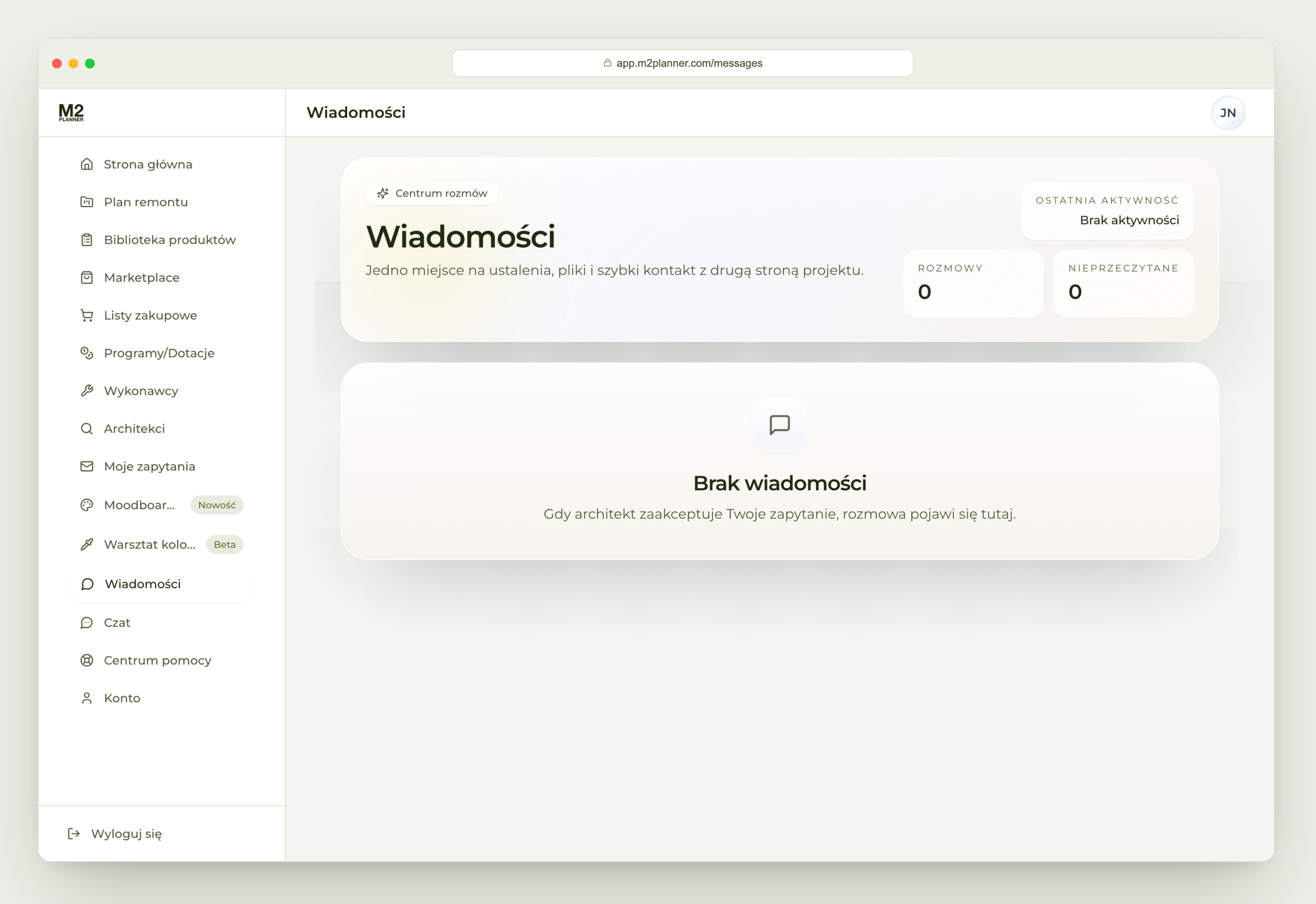 Wiadomości - rozmowa z architektem prowadzącym projekt.
