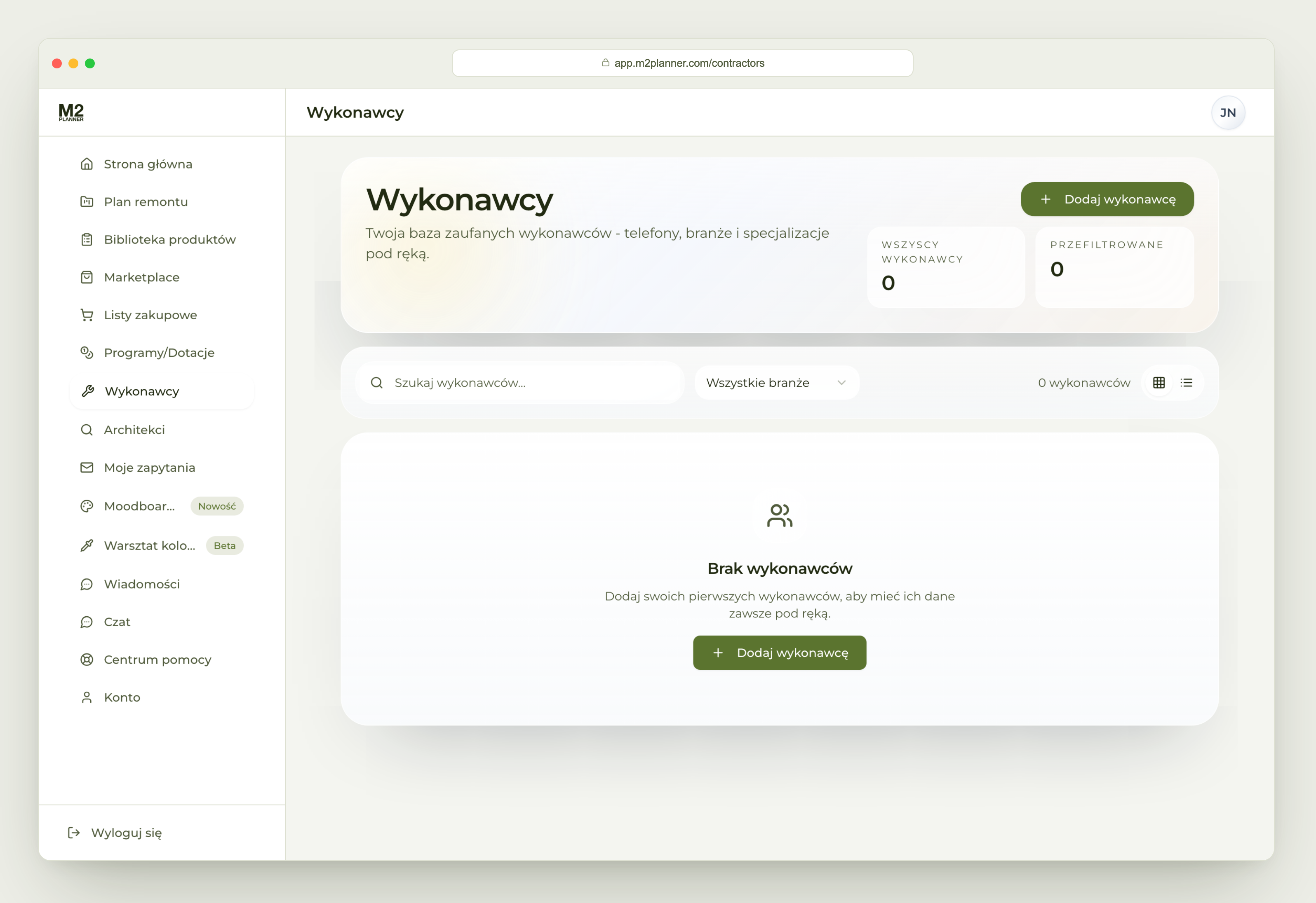 Wykonawcy - kontakty do ekip ze statusem współpracy.